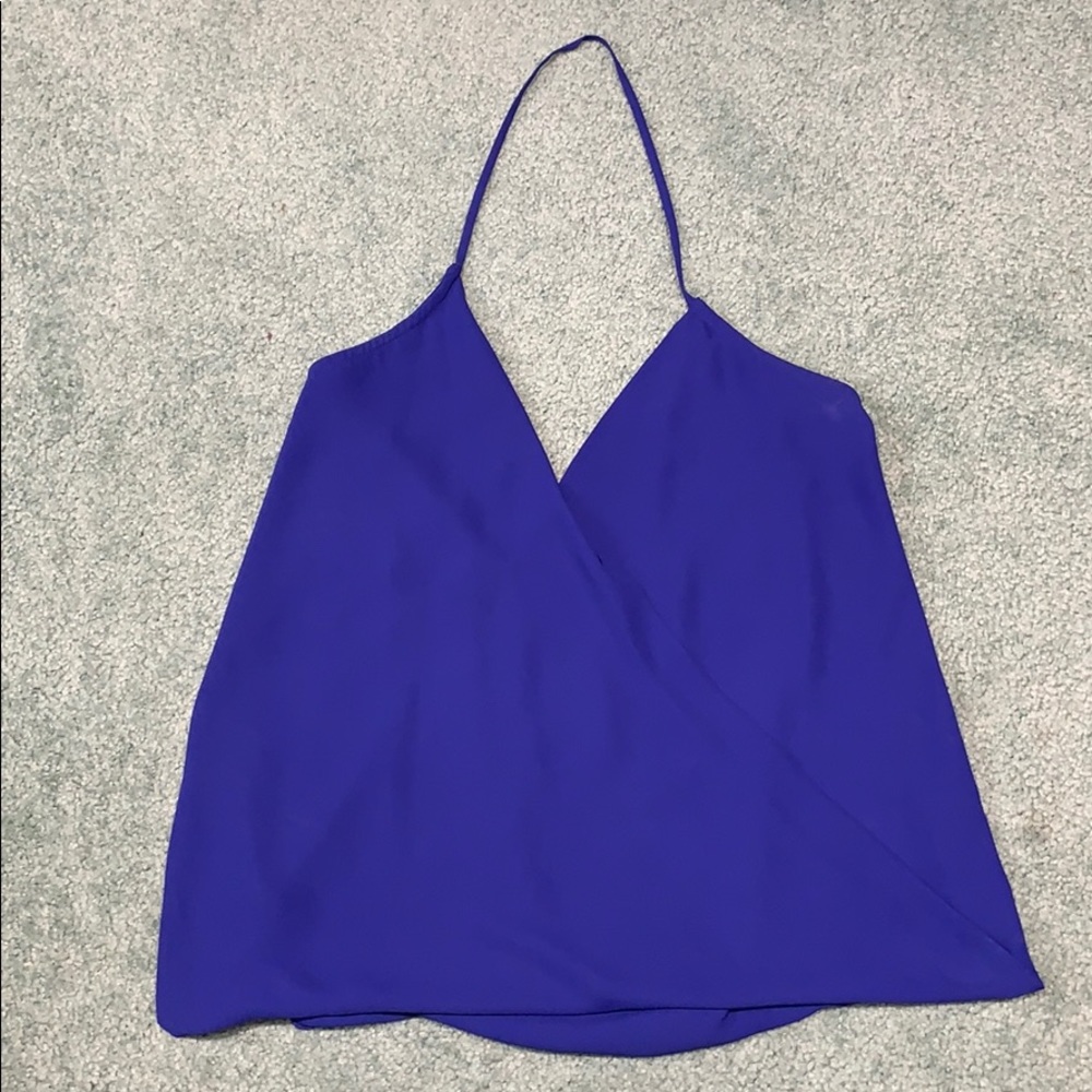 Royal Blue Surplice Halter Tank